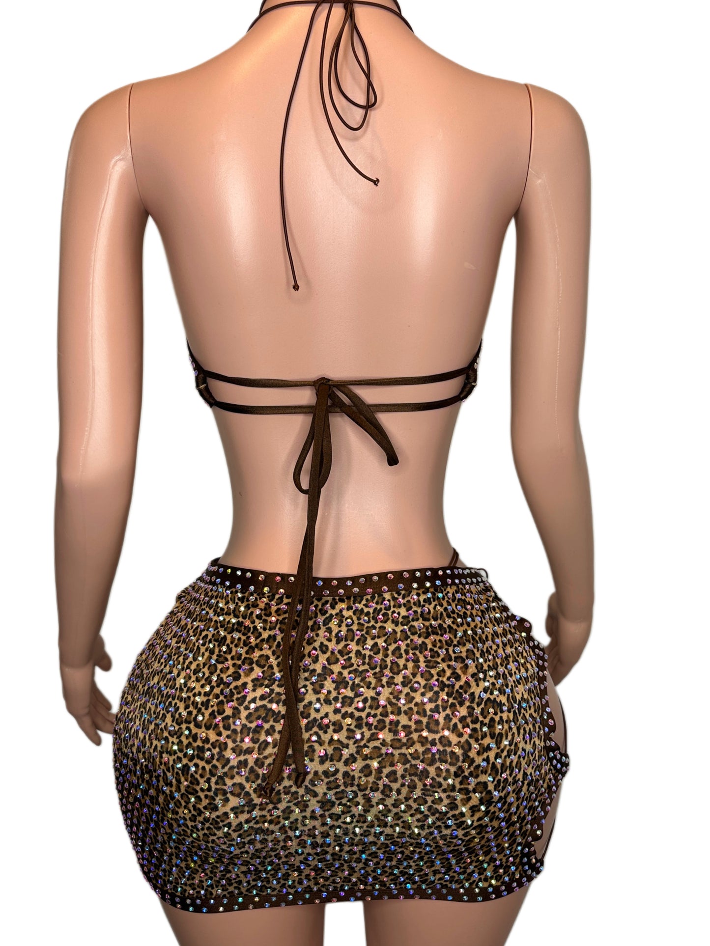 Skirt set cheetah - Large/Xlarge