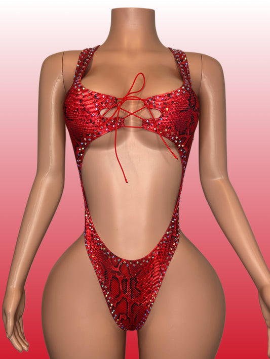 Red one piece- small/medium
