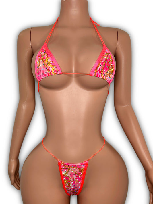 Micro bikini corail