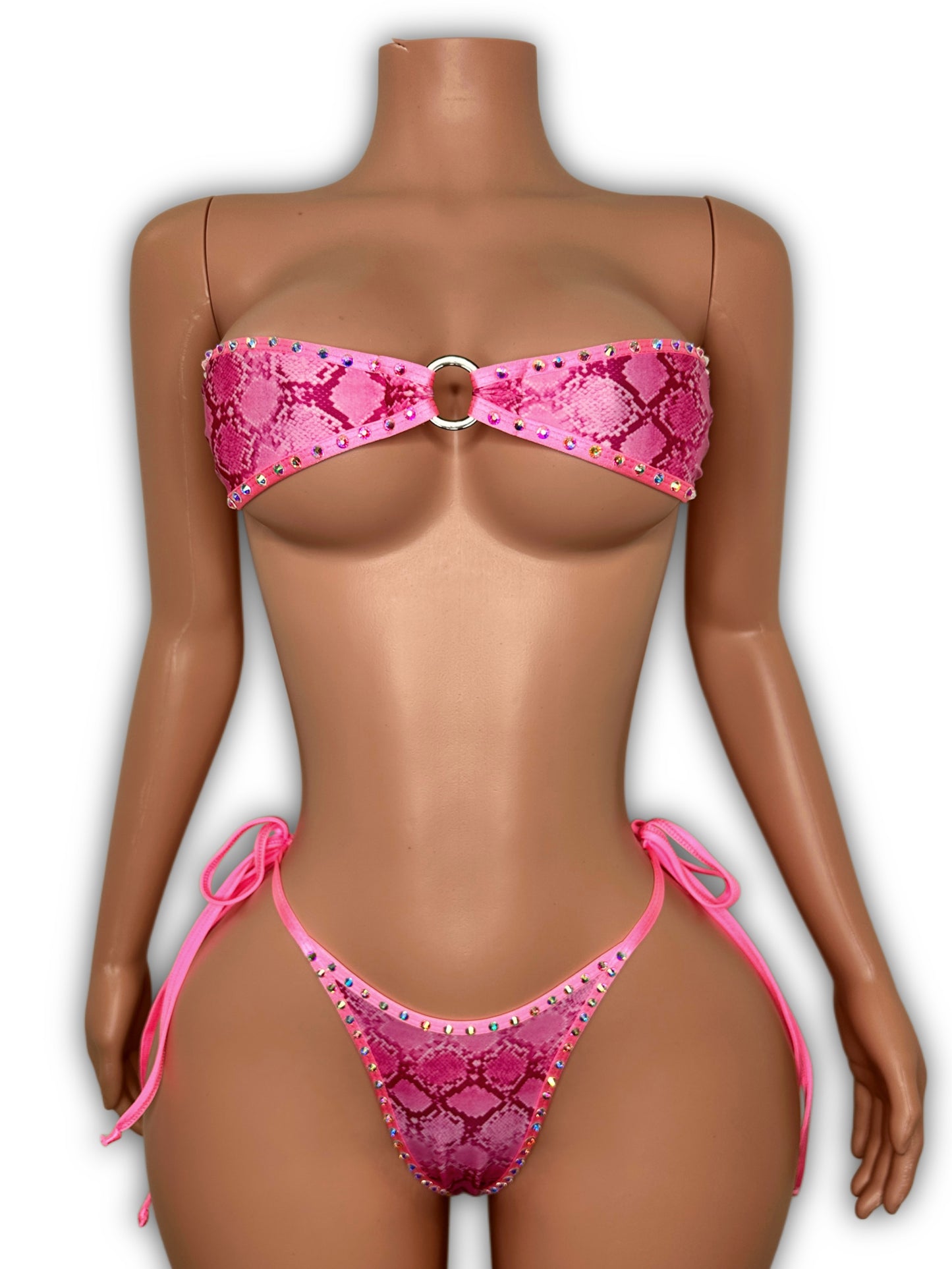 Micro bandeau pink reptile - one size fit most