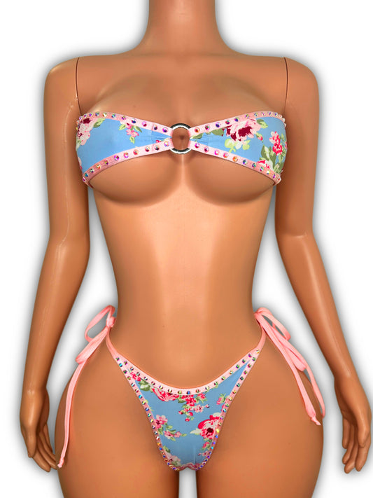 Micro bandeau floral - one size fit most